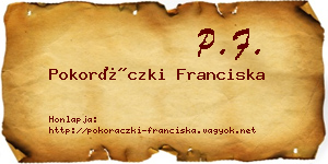 Pokoráczki Franciska névjegykártya
